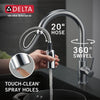Delta Trinsic Single Handle Pull-Down Kitchen Faucet - Golzar Home