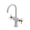 Rubinet Single Hole Dual Handle Lav. Set with LaSalle Spout (less drain) White