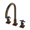Rubinet Widespread Kitchen Set Tuscan Brass