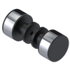 Rubinet Shower Door Knob (set) Matt Black