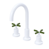 Rubinet Widespread Kitchen Set with LaSalle Spout White