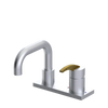 Rubinet 4" Centre Single Control Lav. Set. with Genesis spout (less drain) Satin Chrome