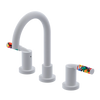 Rubinet Widespread Lav set (less drain) Matt White