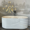 Doric One-Piece Bathtub Matte White - Golzar Home