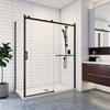 Kalia K3 60x 77” sliding shower door with 32" return panel and towel bar - KP protective film – DR2058-004-001/DR2059-160-004/DR1795-160-000