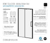 Kalia IKONIK 60” x 79” sliding shower door with 36" return panel - KP protective film - Right opening – DR1841-160-005/DR2186-005/DR1844-160-005