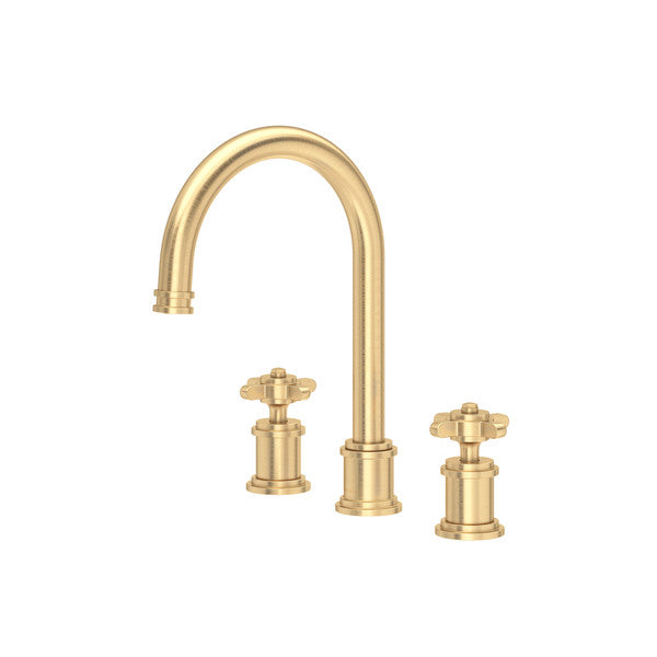 Perrin & Rowe Armstrong Widespread Bathroom Faucet With C-Spout