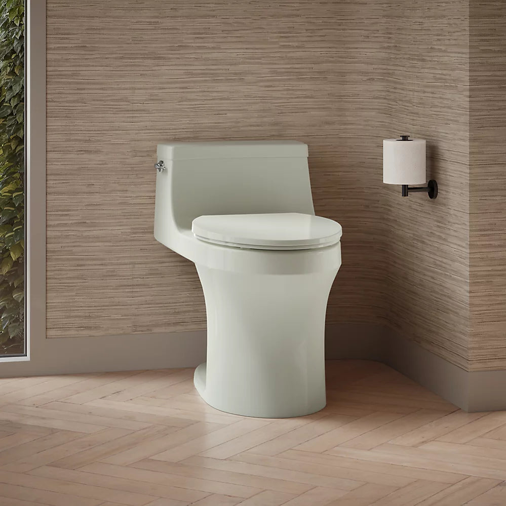 San Souci® One-piece compact elongated toilet with concealed trapway, 1.28 gpf