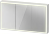 Duravit L-Cube 47 1/4" x27 1/2" 2 Left 1 Right Hinge 3 Door LED Rectangular Medicine Cabinet in Aluminum – LC7553