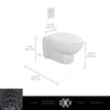 DXV Belshire® Wall-Hung Elongated Toilet Bowl with Seat – Canvas White
