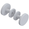 Rubinet Shower Door Knob (set) Matt White