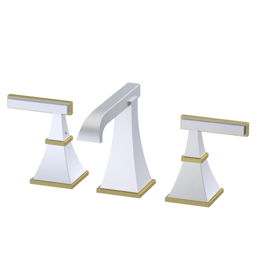 Rubinet Widespread Lav. Set. (less drain) Satin Chrome
