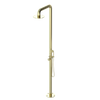 Rubinet Pressure Balance Outdoor Shower with Hand Held Shower & 10" Shower Head - 304 Stainless Steel Gold