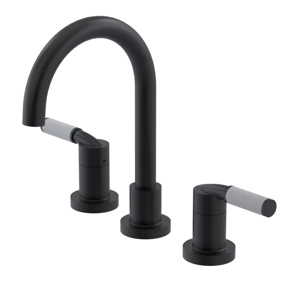 Rubinet Widespread Lav. Set. (less drain) Matt Black