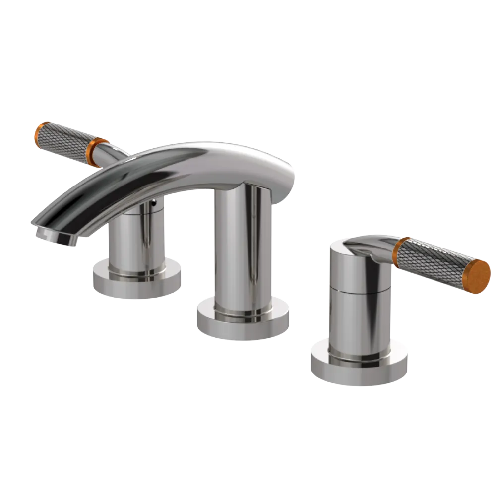 Rubinet Widespread Lav. Set. (less drain) Polished Nickel