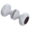Rubinet Shower Door Knob (set) White