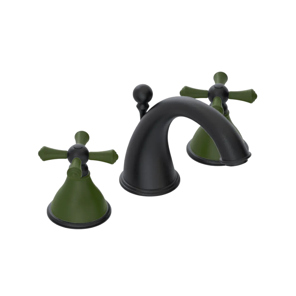 Rubinet Widespread Lav. Set. (less drain) Matt Black