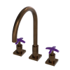 Rubinet Widespread Kitchen Set Tuscan Brass