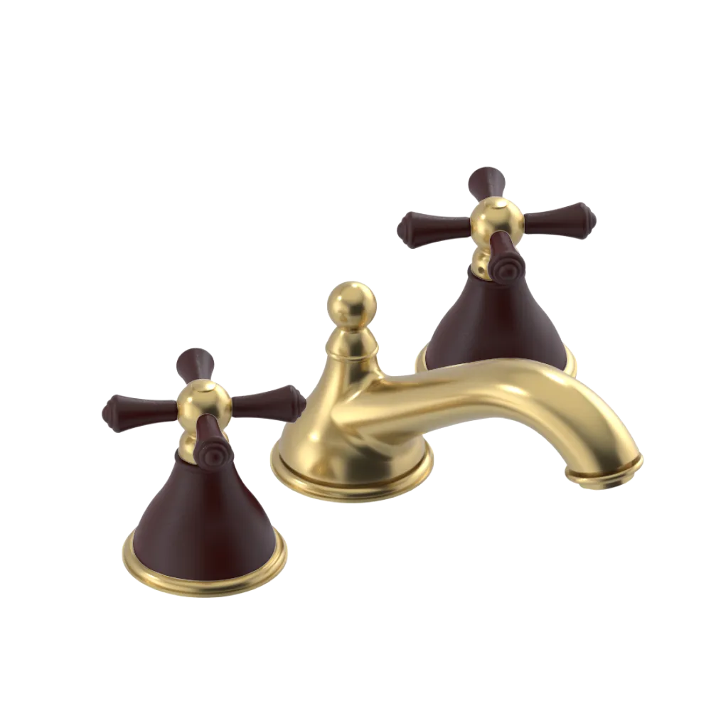 Rubinet Widespread Lav. Set. (less drain) Satin Gold