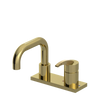 Rubinet 4" Centre Single Control Lav. Set. with Genesis spout (less drain) Natural Brass