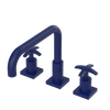 Rubinet Widespread Kitchen Set with Genesis Spout Midnight Blue