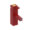 Rubinet Single Control Bidet Fitting (less drain) Maroon