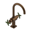 Rubinet Single Hole Dual Handle Lav. Set. (less drain) Tuscan Brass