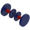 Rubinet Shower Door Knob (set) Midnight Blue