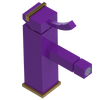 Rubinet Single Control Bidet Fitting (less drain) Purple Haze