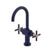 Rubinet Single Hole Dual Handle Lav. Set with LaSalle Spout (less drain) Midnight Blue
