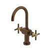 Rubinet Single Hole Dual Handle Lav. Set with LaSalle Spout (less drain) Tuscan Brass