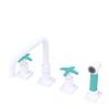 Rubinet Widespread Kitchen Set with Genesis Spout with Hand Spray Matt White
