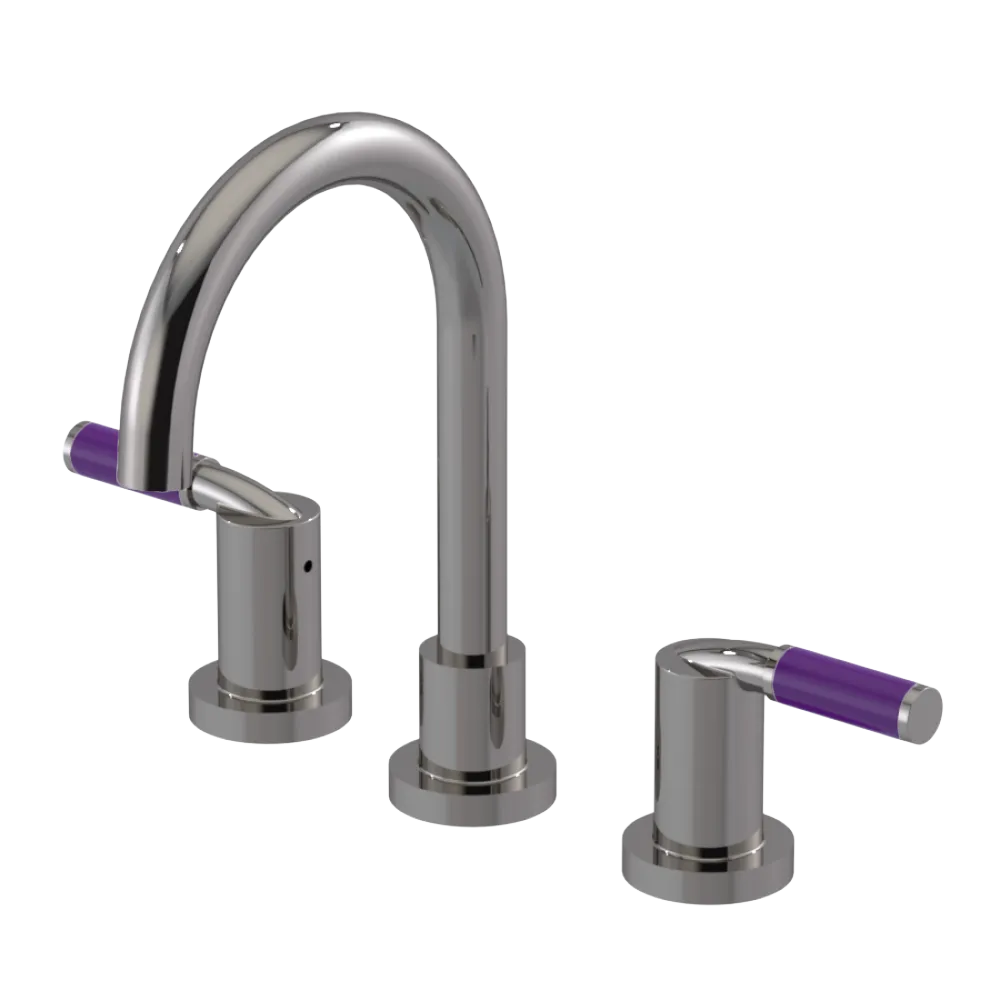 Rubinet Widespread Lav set (less drain) Polished Nickel