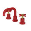 Rubinet Widespread Lav. Set. (less drain) Red