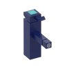 Rubinet Single Control Bidet Fitting (less drain) Midnight Blue