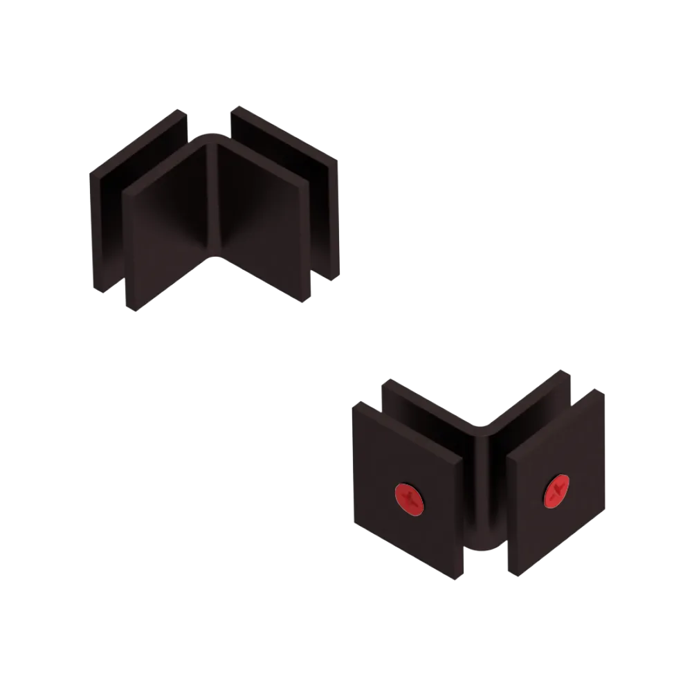 Rubinet 90 Glass to Glass Open Face Oil Rubbed Bronze