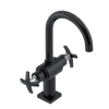 Rubinet Single Hole Dual Handle Lav. Set. (less drain) Black