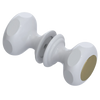 Rubinet Shower Door Knob (set) White