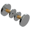 Rubinet Shower Door Knob (set) Satin Nickel