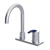 Rubinet 4" Centre Single Control Lav. Set. (less drain) Satin Chrome