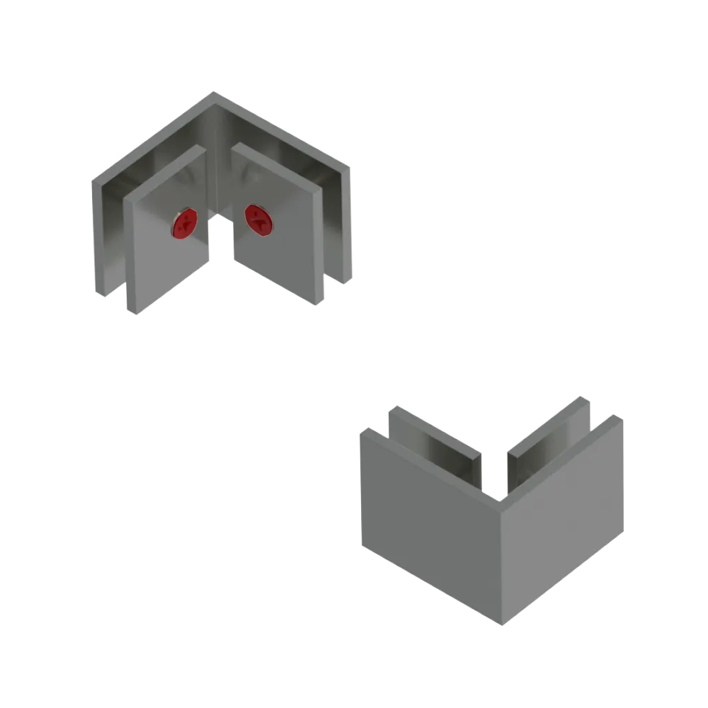 Rubinet 90 Glass to Glass Satin Nickel