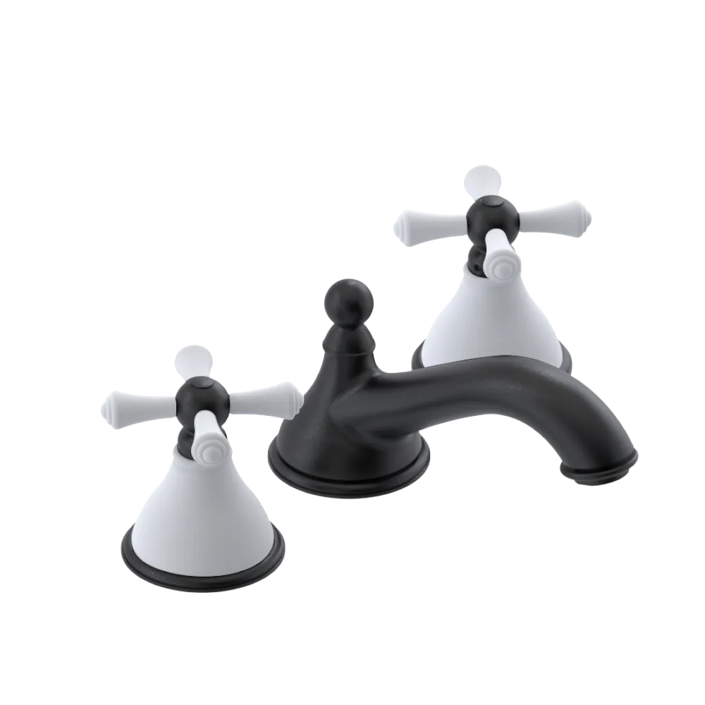 Rubinet Widespread Lav. Set. (less drain) Matt Black