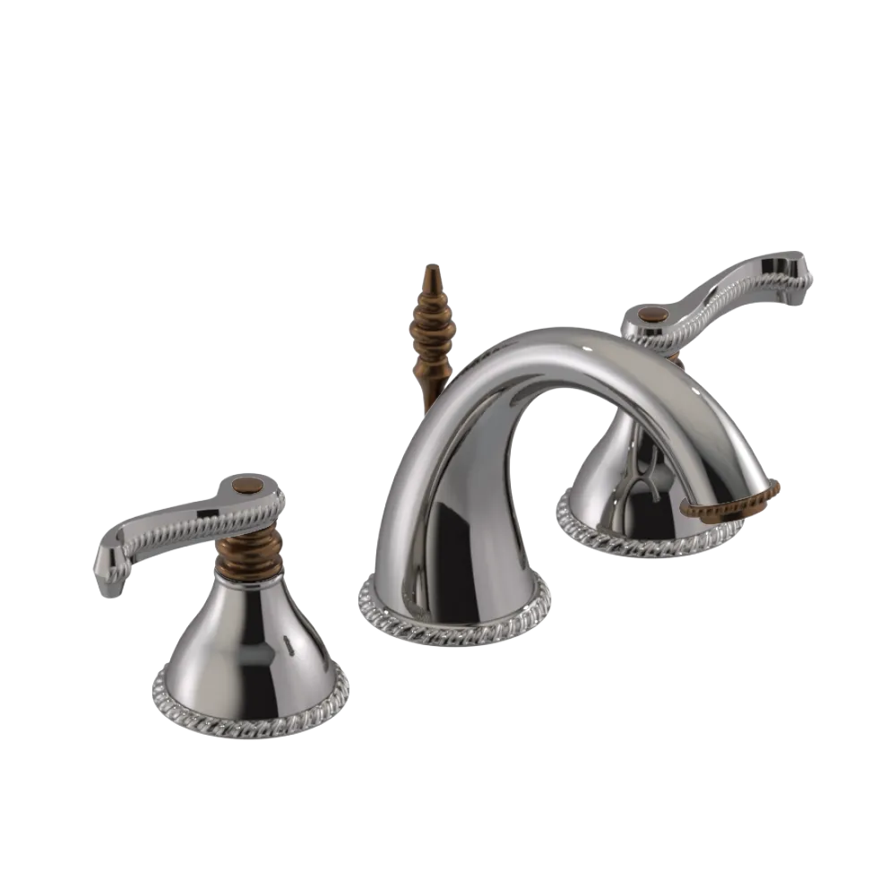 Rubinet Widespread Lav. Set. (less drain) Polished Nickel