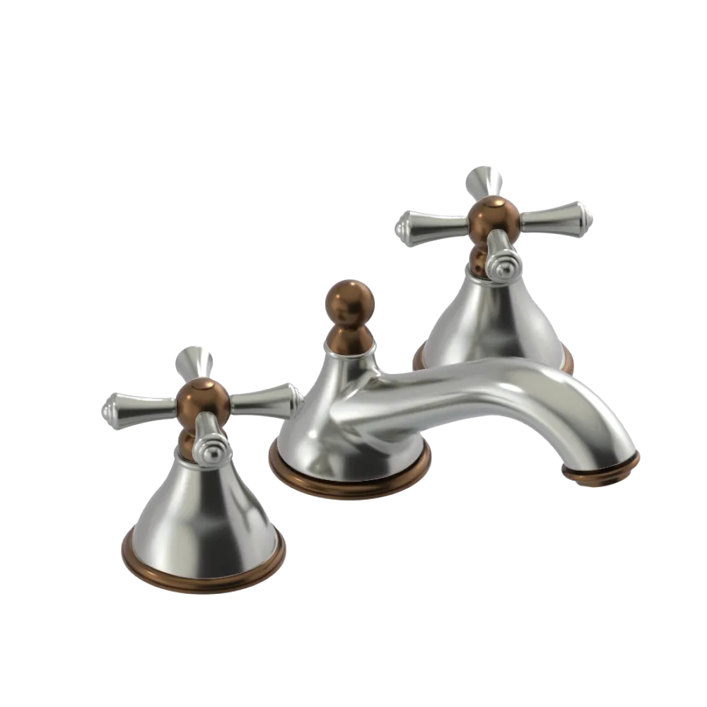 Rubinet Widespread Lav. Set. (less drain) Satin Nickel