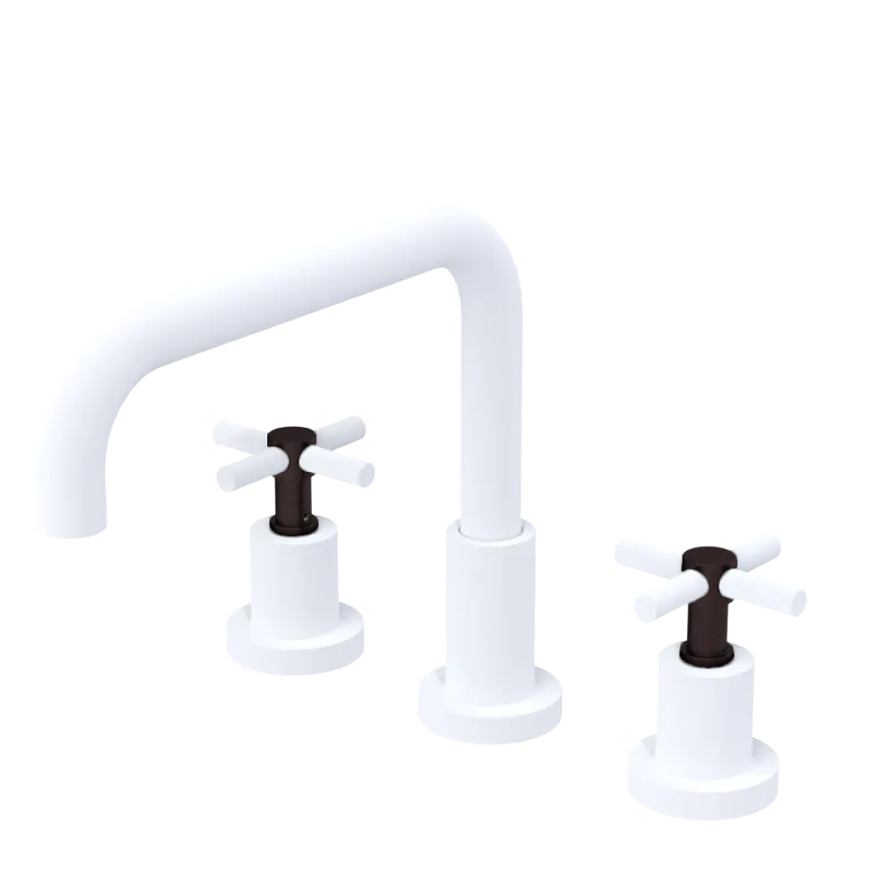 Rubinet Widespread Kitchen Set Matt White