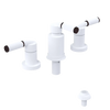 Rubinet Bidet Fitting with Spray, Diverter, and Vacuum Breaker (less drain) Matt White