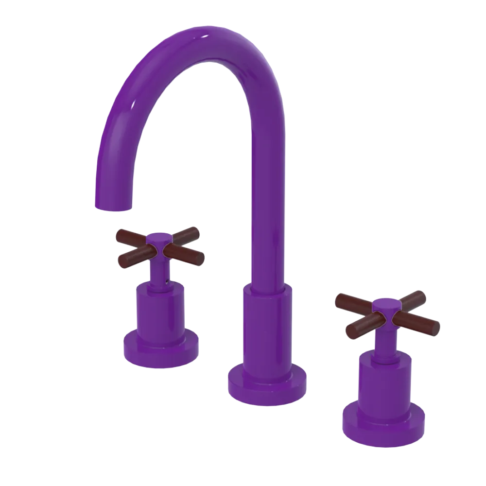 Rubinet Widespread Kitchen Set with LaSalle Spout Purple Haze