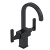 Rubinet Single Hole Dual Handle Lav. Set. (less drain) Black