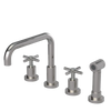 Rubinet Widespread Kitchen Set with Hand Spray Polished Nickel