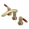 Rubinet Widespread Lav. Set. (less drain) Gold